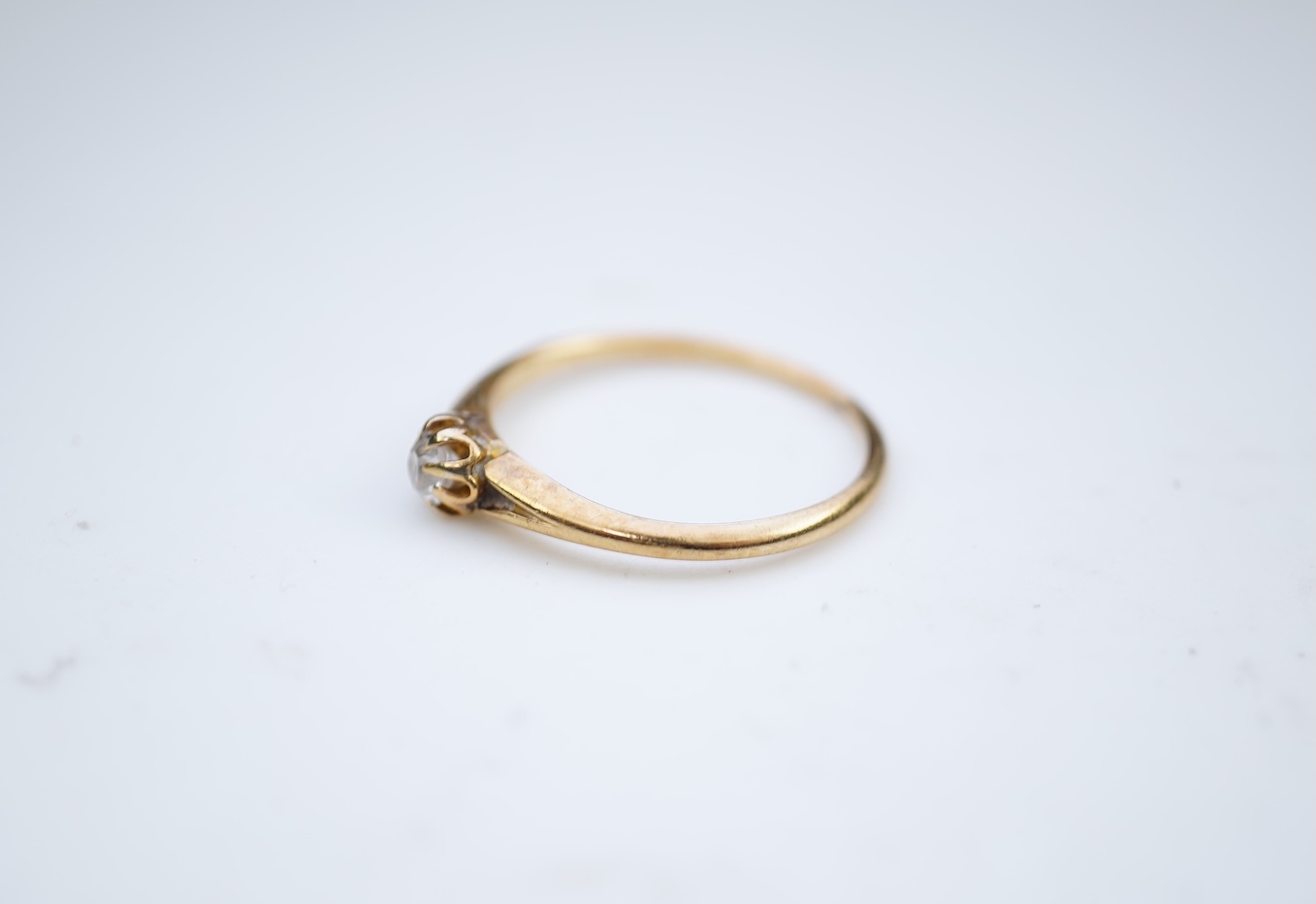 A small gold and diamond ring, 19th century